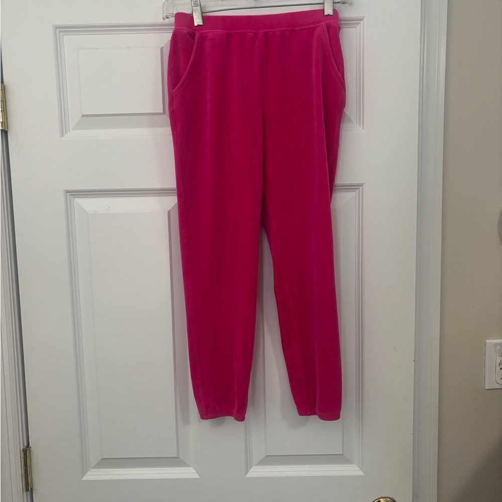 Lilly Pulitzer Girls Hot Pink Velour Joggers